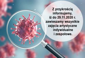 Read more about the article Zawieszamy zajęcia