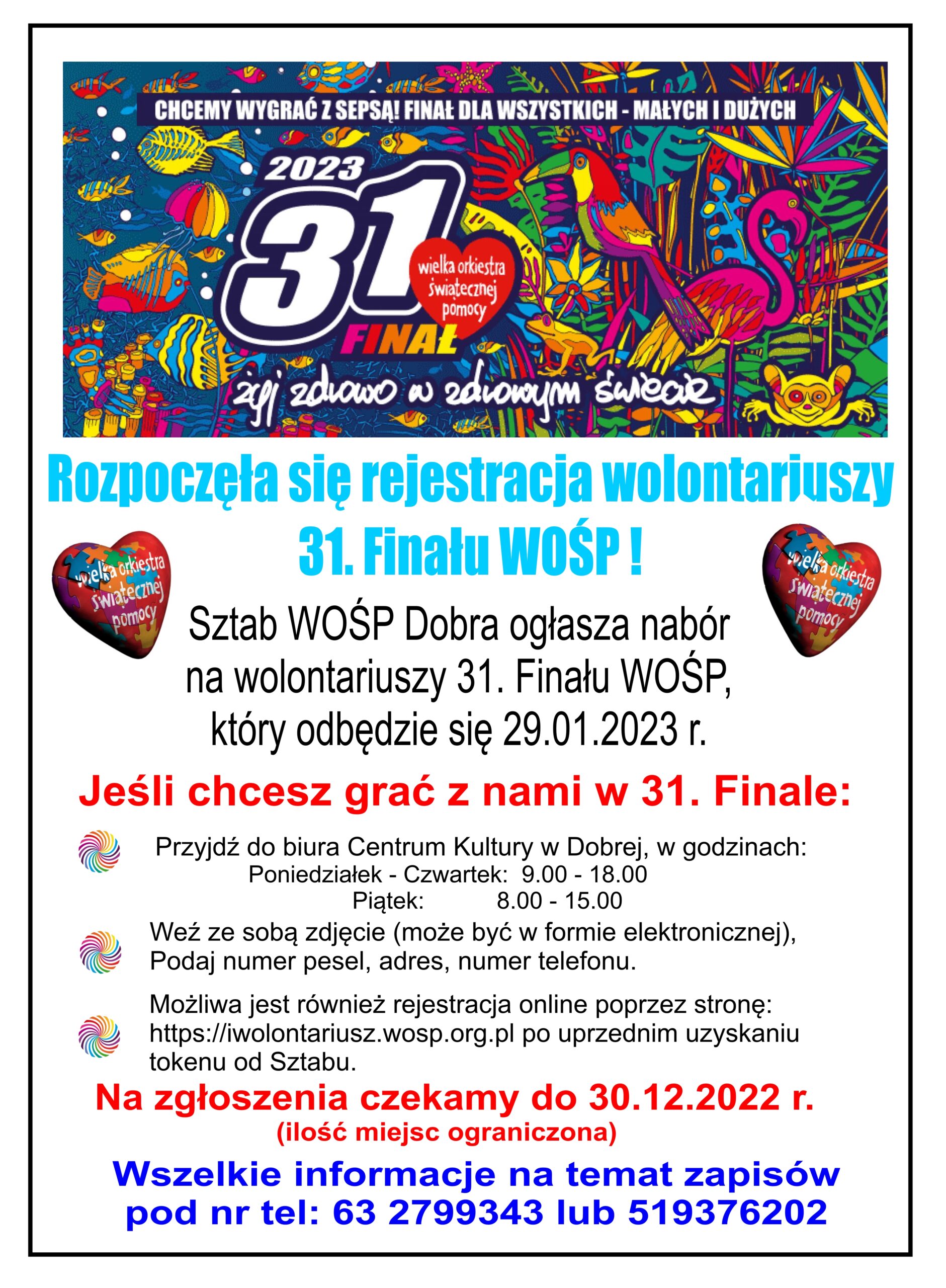 You are currently viewing Rejestracja wolontariuszy WOŚP!
