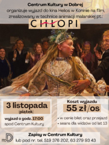Read more about the article Wyjazd do kina na spektakl CHŁOPI – zapisy